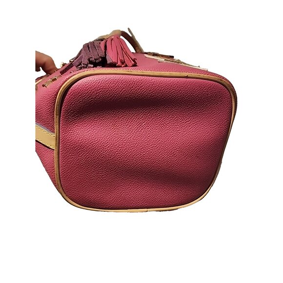 DOONEY & BOURKE Rare PINK Edition Lindsay Lohan Charm Leather Bucket Bag purse 6 - Picture 9 of 16